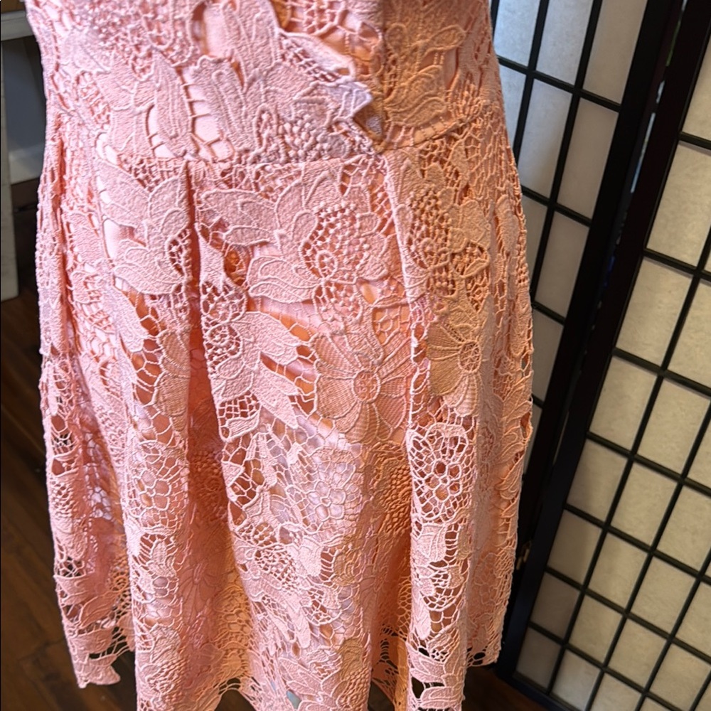 Adelyn Rae Pink Halter Fit and Flare Mini Dress - Picture 5 of 5